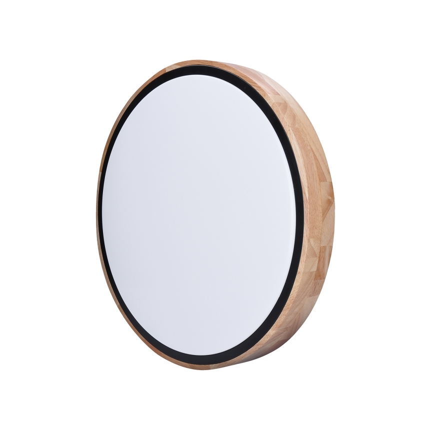 Zatemnljiva stropna svetilka IRON OAK LED/48W/230V 3000-6500K hrast premer 40 cm + daljinski upravljalnik