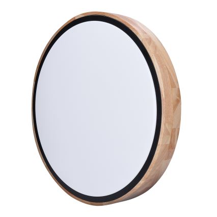 LED Zatemnitvena stropna svetilka IRON OAK LED/60W/230V 3000-6500K hrast pr. 51 cm + Daljinski upravljalnik