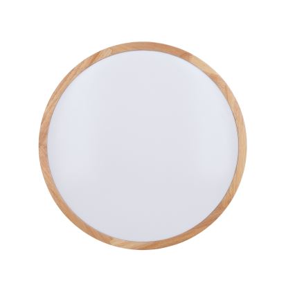 LED Zatemnitvena stropna svetilka WOODY LED/48W/230V 3000-6500K hrast pr. 38 cm + Daljinski upravljalnik
