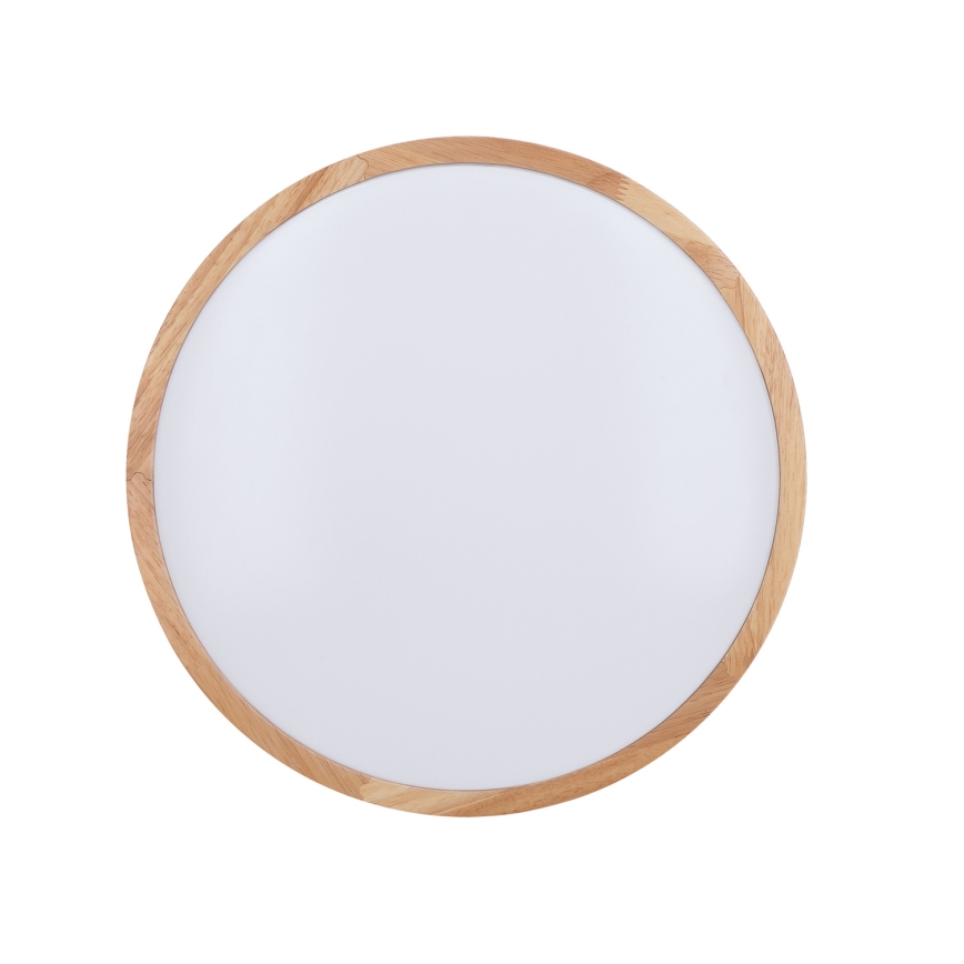 LED Zatemnitvena stropna svetilka WOODY LED/48W/230V 3000-6500K hrast pr. 38 cm + Daljinski upravljalnik