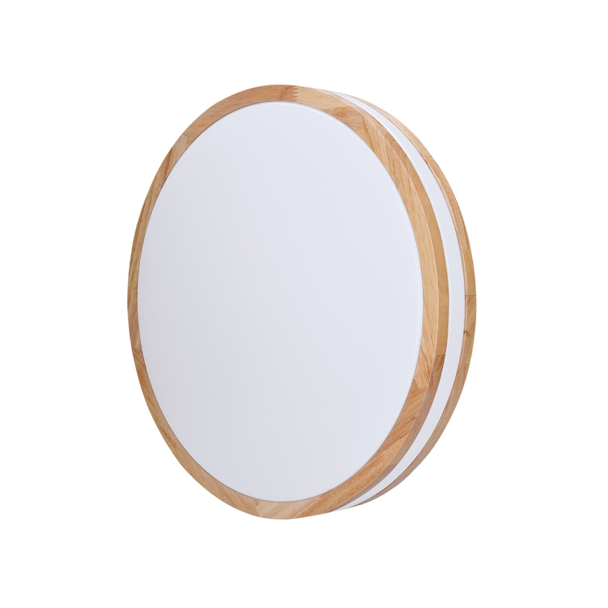 LED Zatemnitvena stropna svetilka WOODY LED/48W/230V 3000-6500K hrast pr. 38 cm + Daljinski upravljalnik
