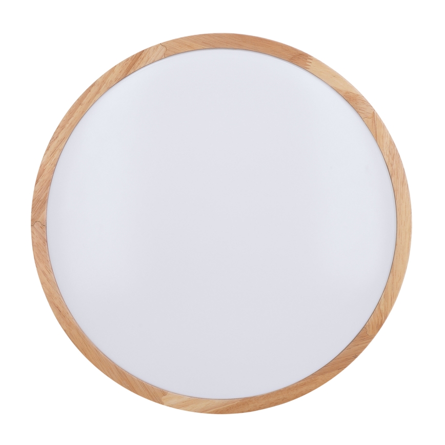 LED Zatemnitvena stropna svetilka WOODY LED/60W/230V 3000-6500K hrast pr. 50 cm + Daljinski upravljalnik
