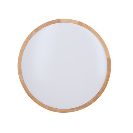 LED Zatemnitvena stropna svetilka SOLID OAK LED/48W/230V 3000-6500K hrast pr. 39 cm + Daljinski upravljalnik