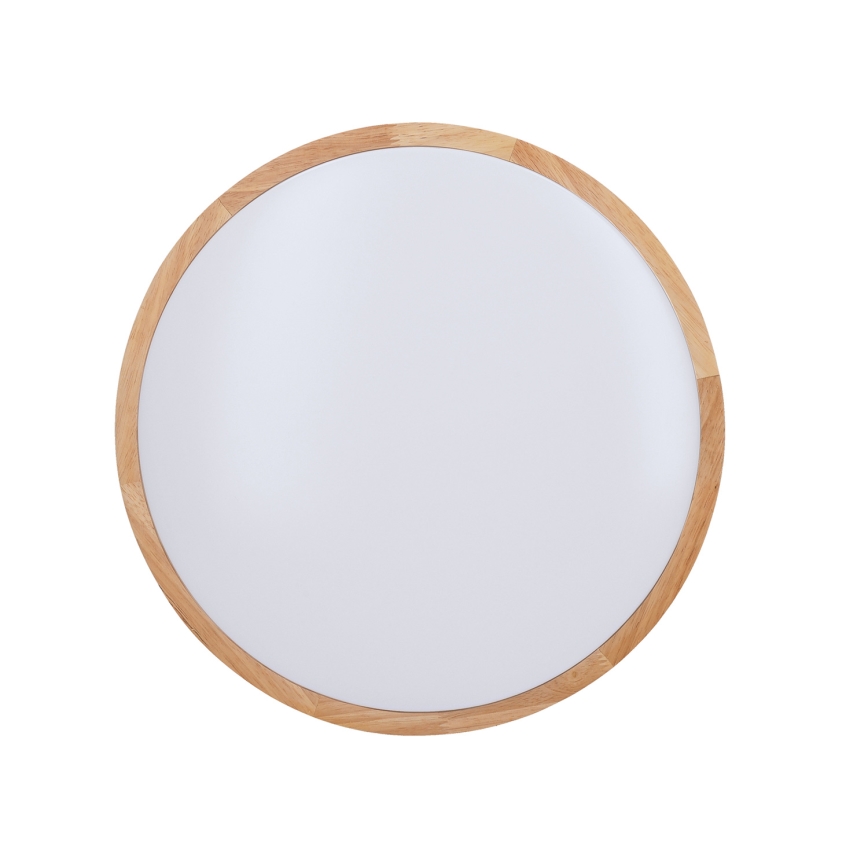 LED Zatemnitvena stropna svetilka SOLID OAK LED/48W/230V 3000-6500K hrast pr. 39 cm + Daljinski upravljalnik