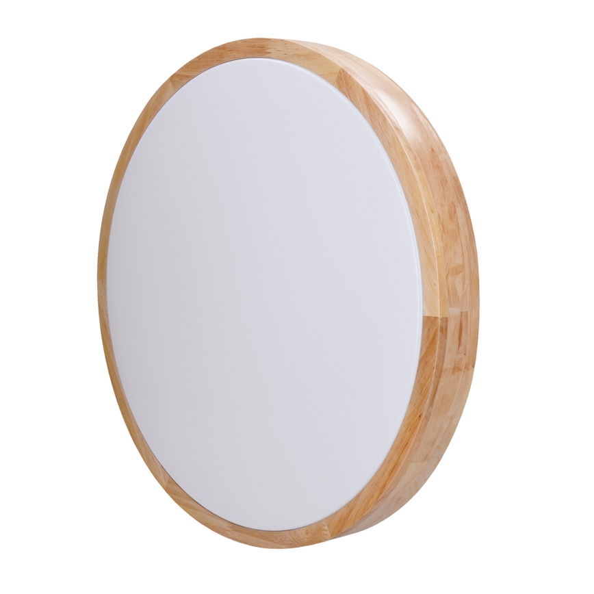 LED Zatemnitvena stropna svetilka SOLID OAK LED/48W/230V 3000-6500K hrast pr. 39 cm + Daljinski upravljalnik