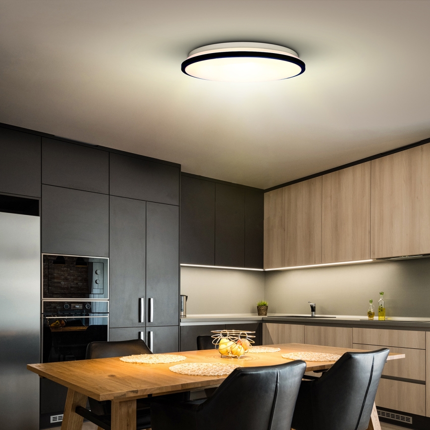 LED Zatemnitvena stropna svetilka JAMIL LED/48W/230V 3000-6500K črna + Daljinski upravljalnik