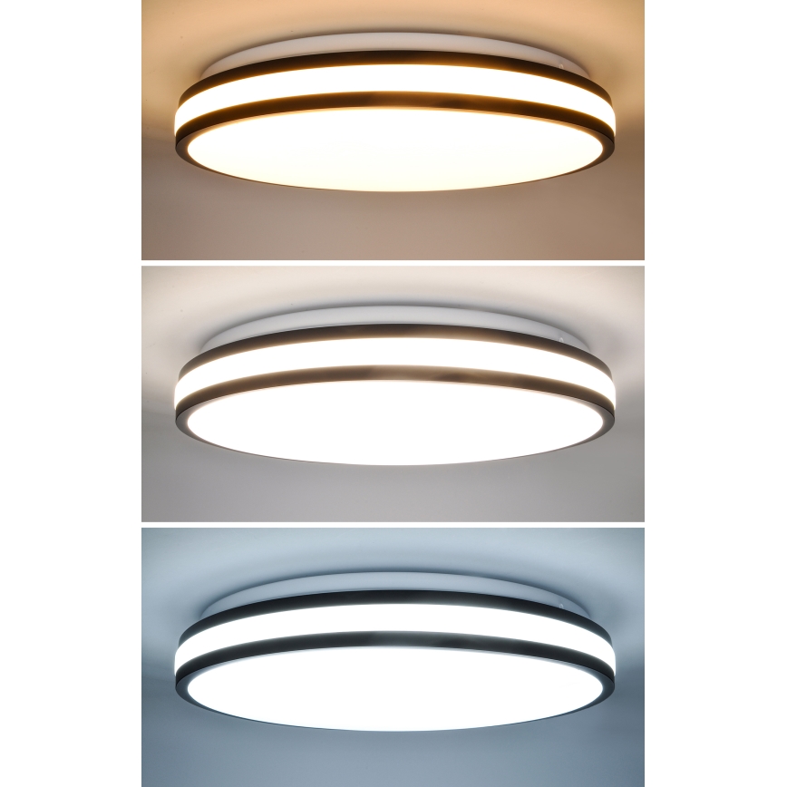 LED Zatemnitvena stropna svetilka LASKOS LED/48W/230V 3000-6500K črna + Daljinski upravljalnik