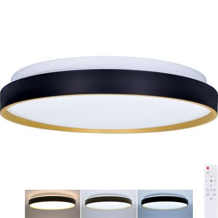 LED Zatemnitvena stropna svetilka CALA LED/48W/230V 3000-6500K črna/zlata + Daljinski upravljalnik