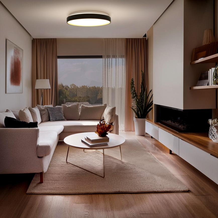 LED Zatemnitvena stropna svetilka CALA LED/48W/230V 3000-6500K črna/zlata + Daljinski upravljalnik