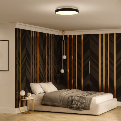 LED Zatemnitvena stropna svetilka CALA LED/48W/230V 3000-6500K črna/zlata + Daljinski upravljalnik