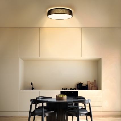 LED Zatemnitvena stropna svetilka PENLEY LED/48W/230V 3000-6500K pr. 40 cm črna + Daljinski upravljalnik