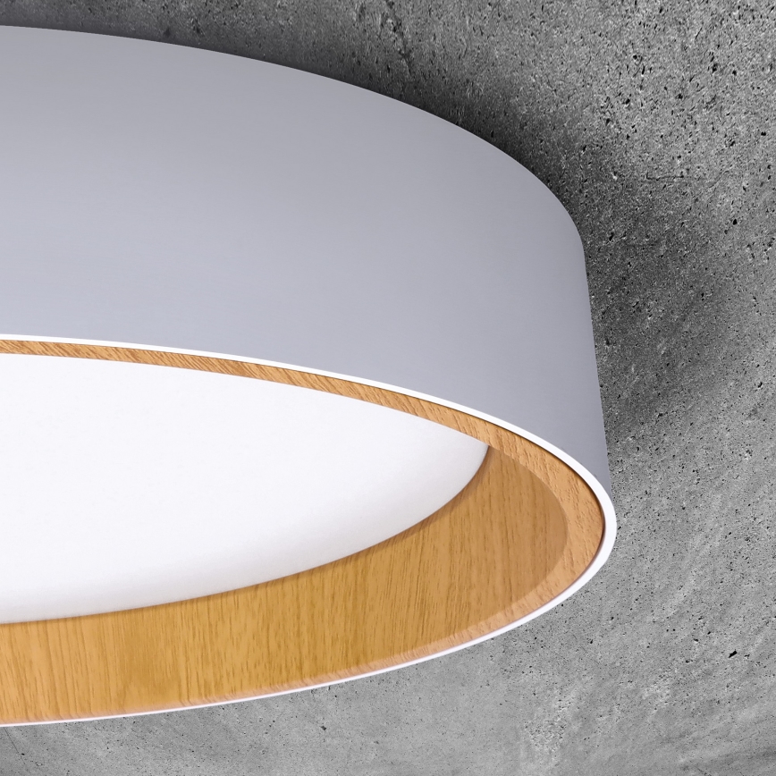LED Zatemnitvena stropna svetilka LARIOS LED/48W/230V 3000-6500K pr. 39 cm bela + Daljinski upravljalnik