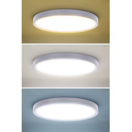 LED Zatemnitvena stropna svetilka ESTELA LED/36W/230V pr. 30 cm bela + Daljinski upravljalnik