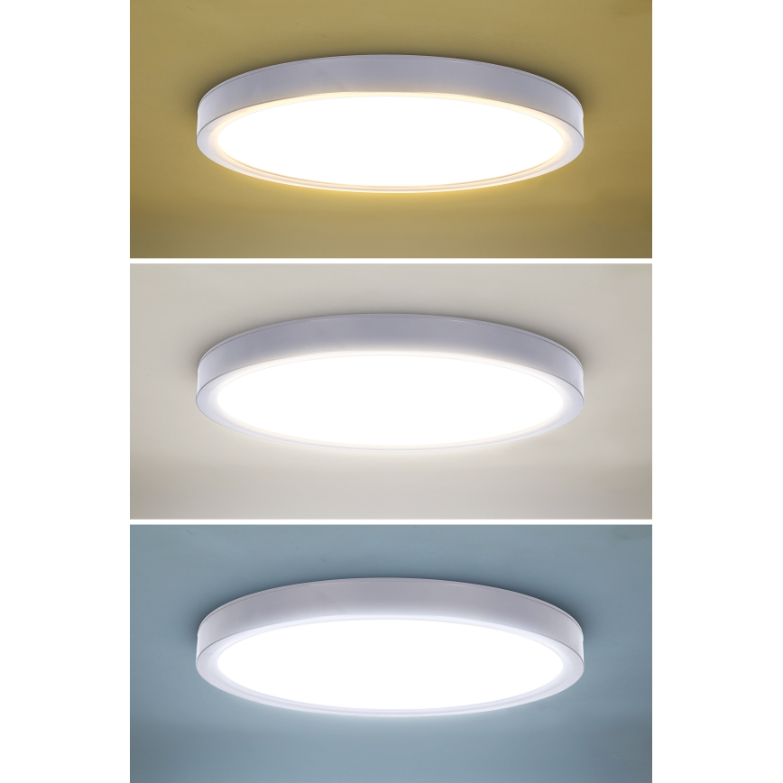 LED Zatemnitvena stropna svetilka ESTELA LED/36W/230V pr. 30 cm bela + Daljinski upravljalnik