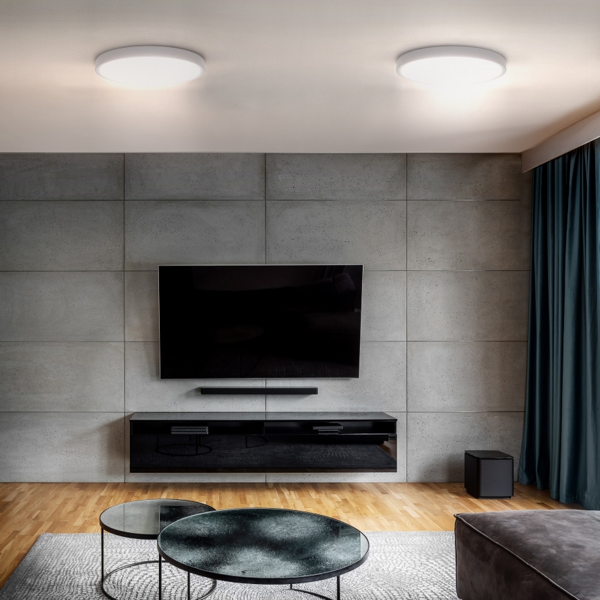 LED Zatemnitvena stropna svetilka ESTELA LED/36W/230V pr. 30 cm bela + Daljinski upravljalnik