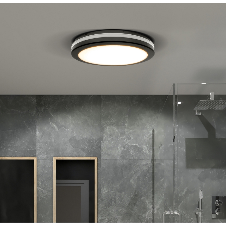 LED Zatemnitven zunanji stropna svetel LED/36W/40W/44W/230V 3000/4000/6500K IP65 črna
