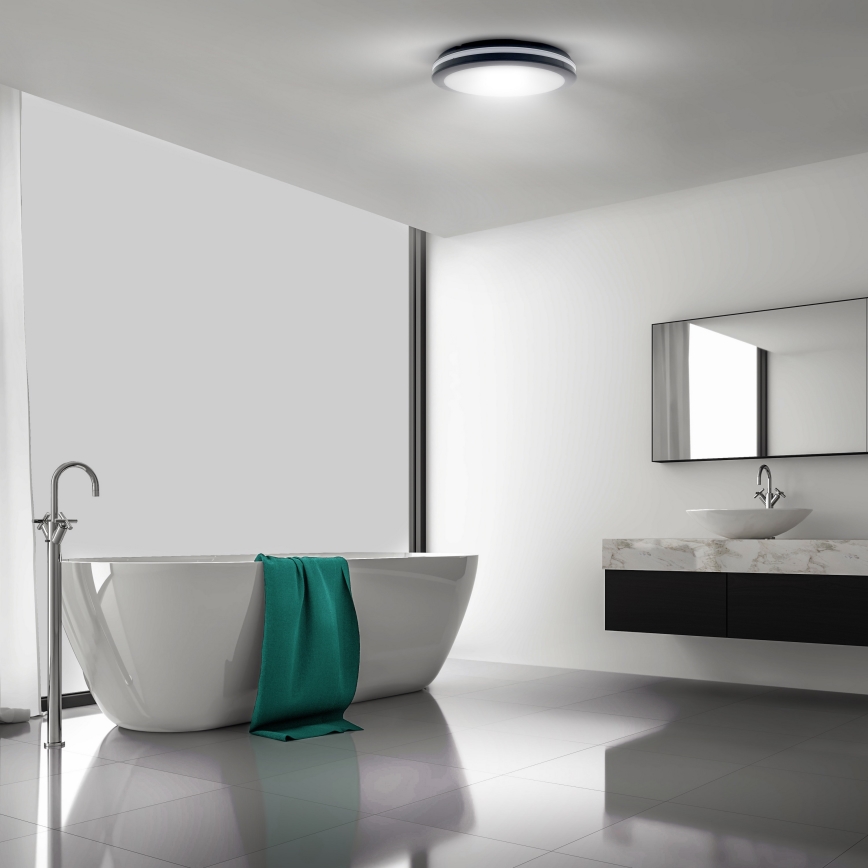 LED Zatemnitven zunanji stropna svetel LED/36W/40W/44W/230V 3000/4000/6500K IP65 črna