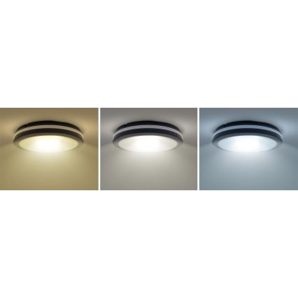 LED Zatemnitven zunanji stropna svetel LED/36W/40W/44W/230V 3000/4000/6500K IP65 črna