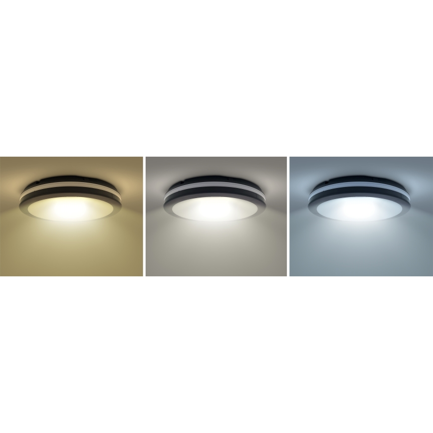 LED Zatemnitven zunanji stropna svetel LED/36W/40W/44W/230V 3000/4000/6500K IP65 črna