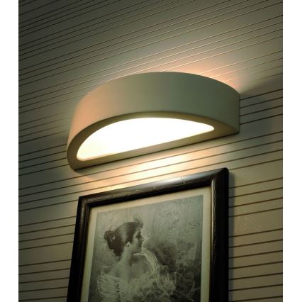 Stenska svetilka ATENA 1xE27/60W/230V 40,5 cm bela