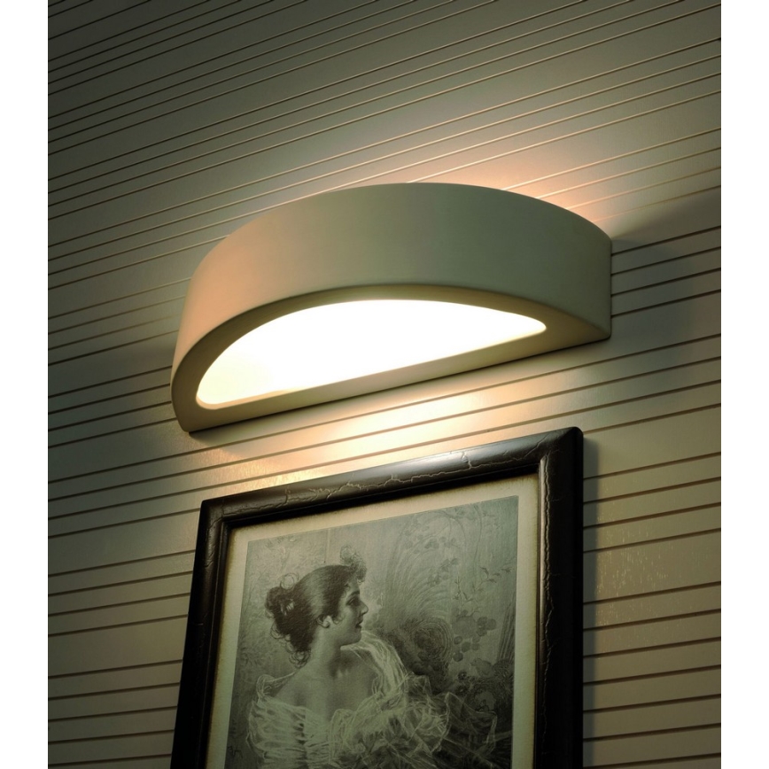 Stenska svetilka ATENA 1xE27/60W/230V 40,5 cm bela