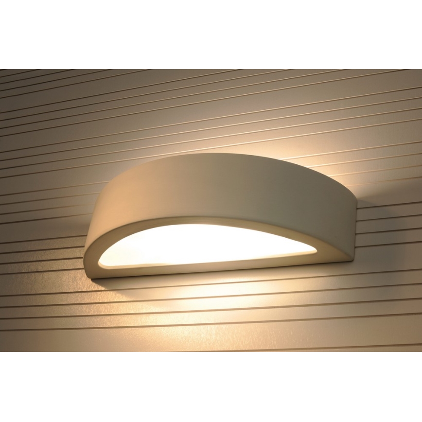 Stenska svetilka ATENA 1xE27/60W/230V 40,5 cm bela