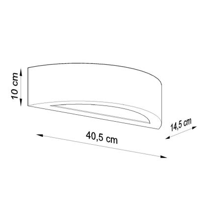 Stenska svetilka ATENA 1xE27/60W/230V 40,5 cm bela