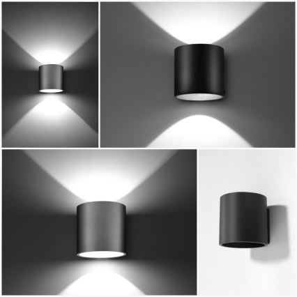 Stenski reflektor ORBIS 1 1xG9/40W/230V črna