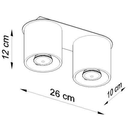 Stropna svetilka ORBIS 2 2xGU10/40W/230V bela