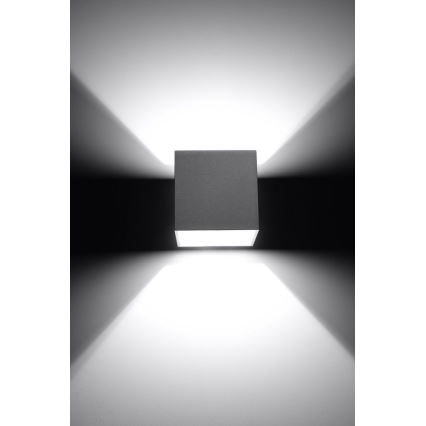 Stenski reflektor QUAD 1 1xG9/8W/230V siva