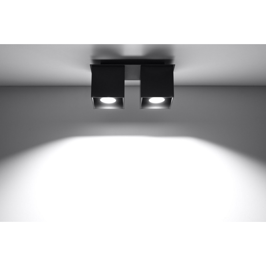 Reflektor QUAD 2 2xGU10/40W/230V črna