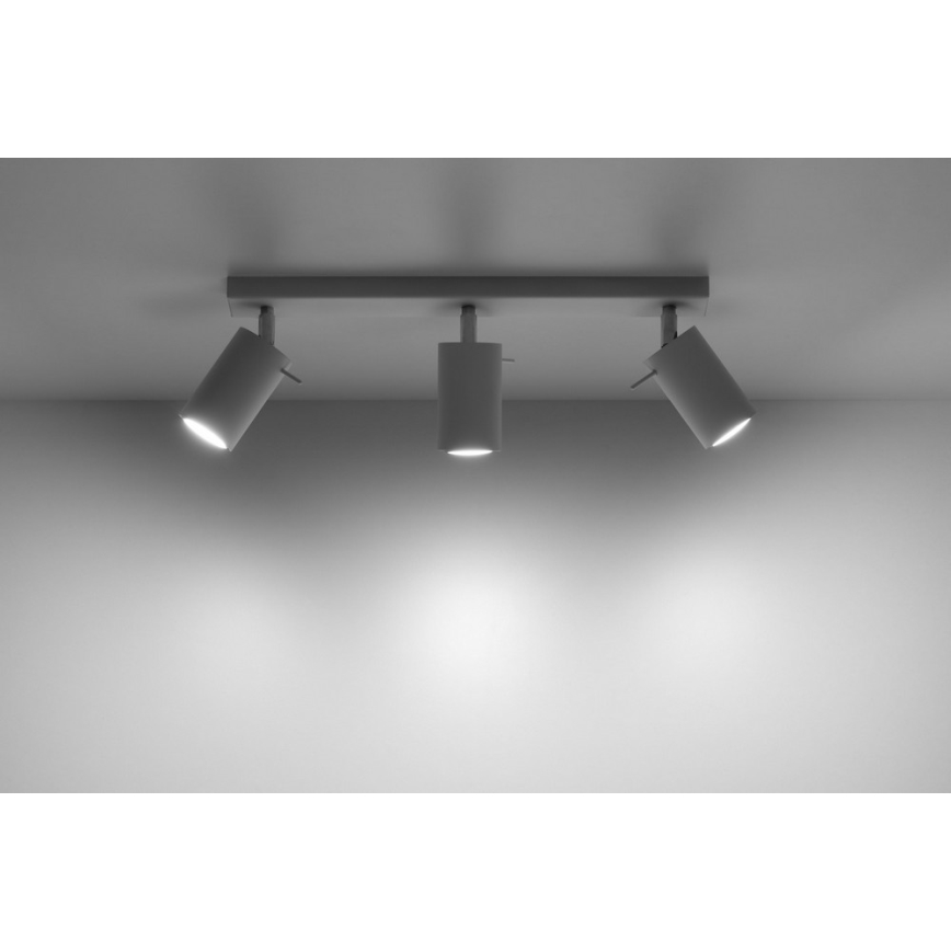 Reflektor RING 3 3xGU10/10W/230V bela
