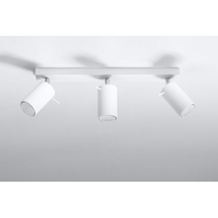 Reflektor RING 3 3xGU10/10W/230V bela