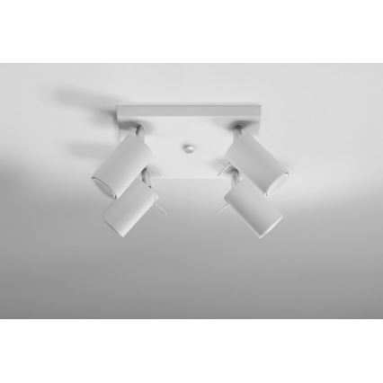 Reflektor RING 4 4xGU10/10W/230V bela