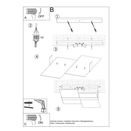 Stropna svetilka MASSIMO 2xE27/60W/230V bela/sijajni krom