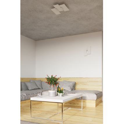 Stropna svetilka FABIANO 3xE27/60W/230V bela/sijajni krom