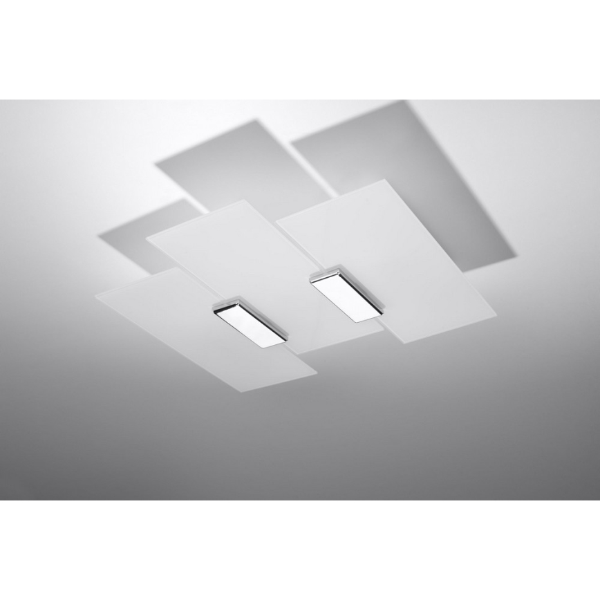 Stropna svetilka FABIANO 3xE27/60W/230V bela/sijajni krom