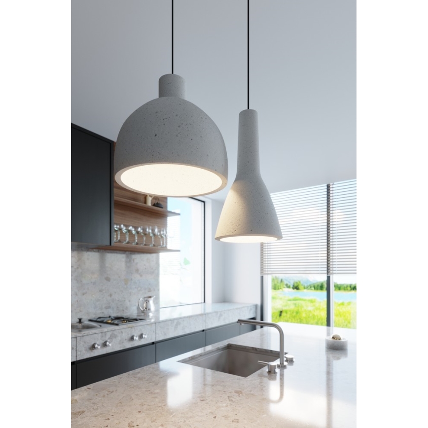 Lestenec na vrvici EMPOLI 1xE27/15W/230V beton
