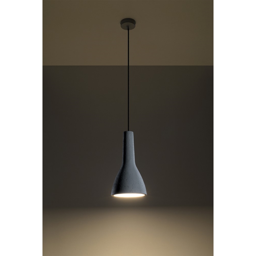Lestenec na vrvici EMPOLI 1xE27/15W/230V beton