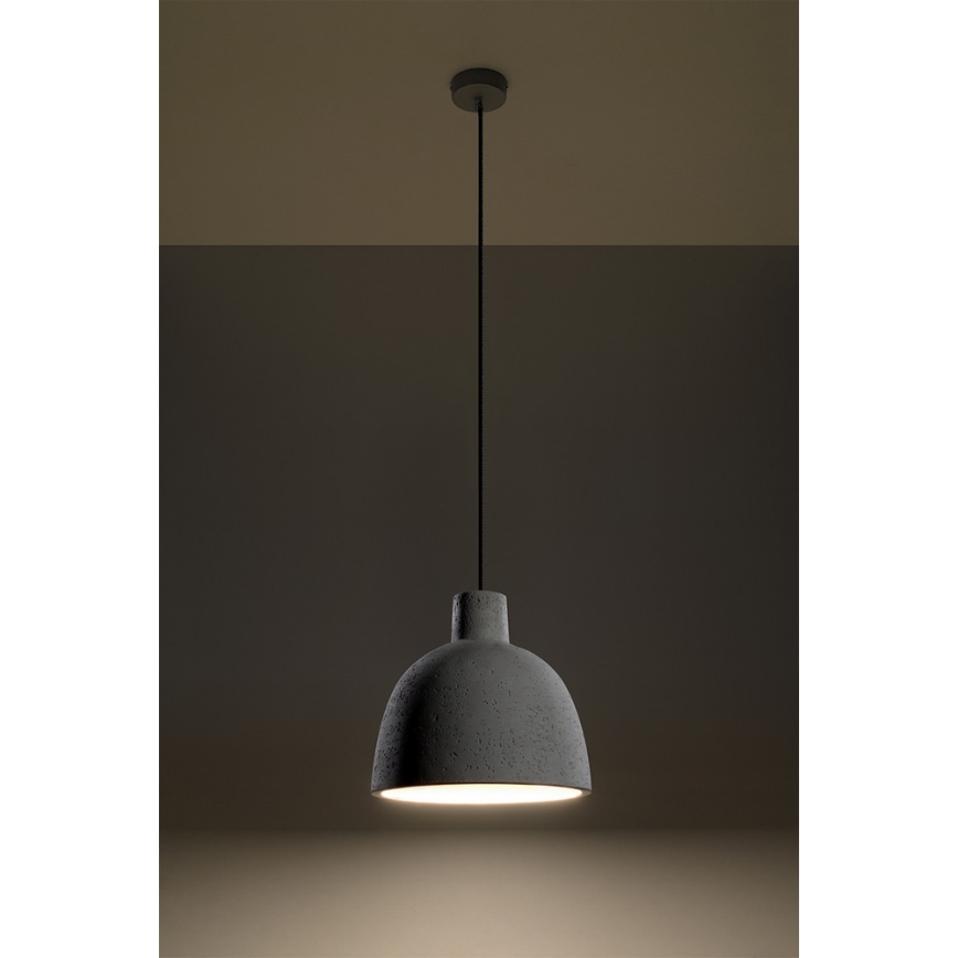 Lestenec na vrvici DAMASO 1xE27/60W/230V beton