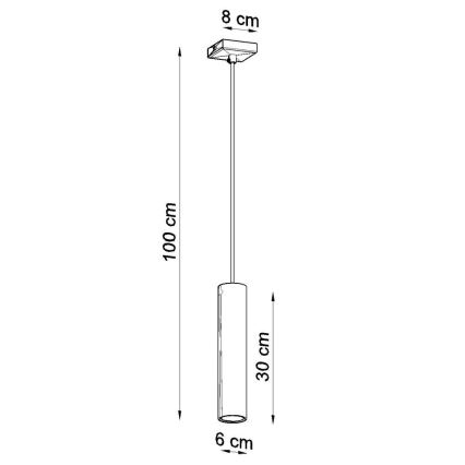 Lestenec na vrvici LAGOS 1 1xGU10/10W/230V bela