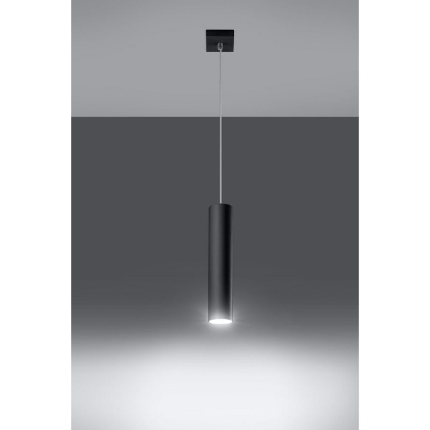 Lestenec na vrvici LAGOS 1 1xGU10/10W/230V črna
