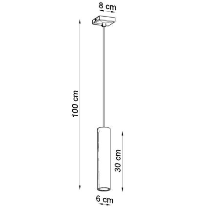 Lestenec na vrvici LAGOS 1 1xGU10/10W/230V črna