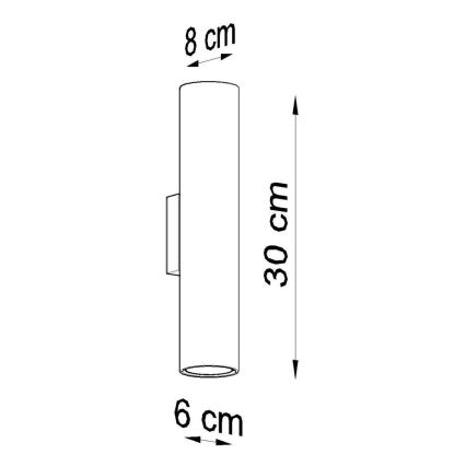 Stenska svetilka LAGOS 2 2xGU10/10W/230V črna