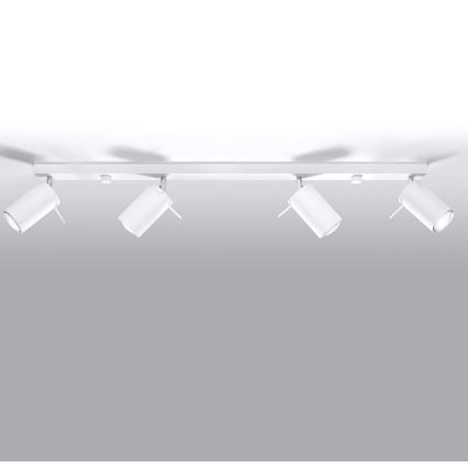 Reflektor RING 4L 4xGU10/10W/230V bela