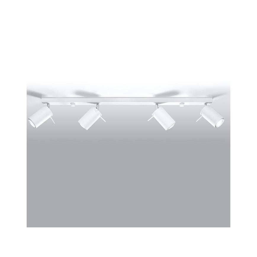 Reflektor RING 4L 4xGU10/10W/230V bela