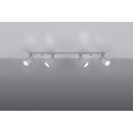 Reflektor RING 4L 4xGU10/10W/230V bela