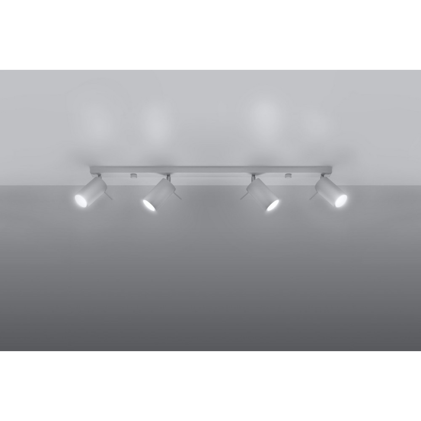 Reflektor RING 4L 4xGU10/10W/230V bela