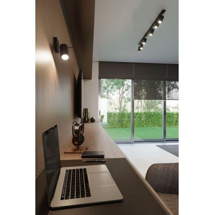 Reflektor RING 6L 6xGU10/10W/230V črna