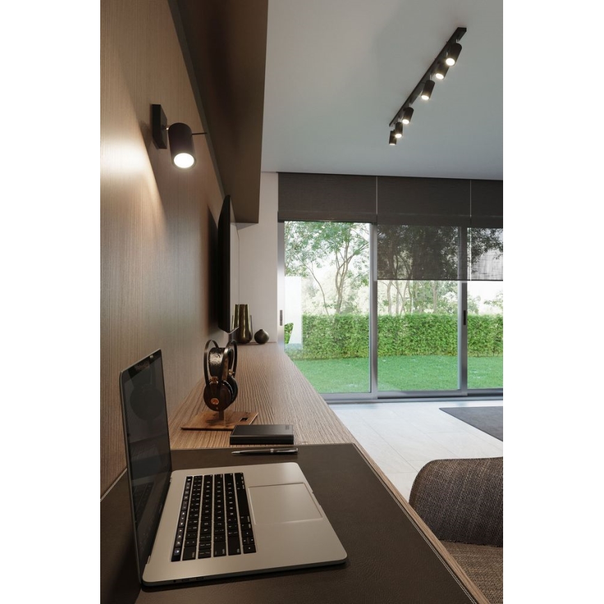 Reflektor RING 6L 6xGU10/10W/230V črna